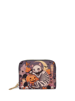 Crimson Moon Kitten Mini Wallet