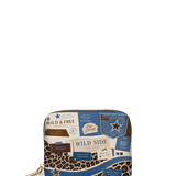 Leopard Denim Mini Wallet