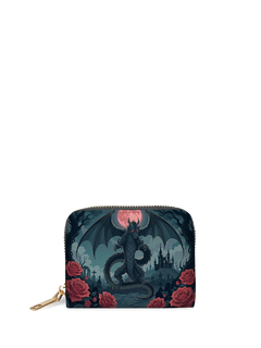 Crimson Moon Dragon Mini Wallet