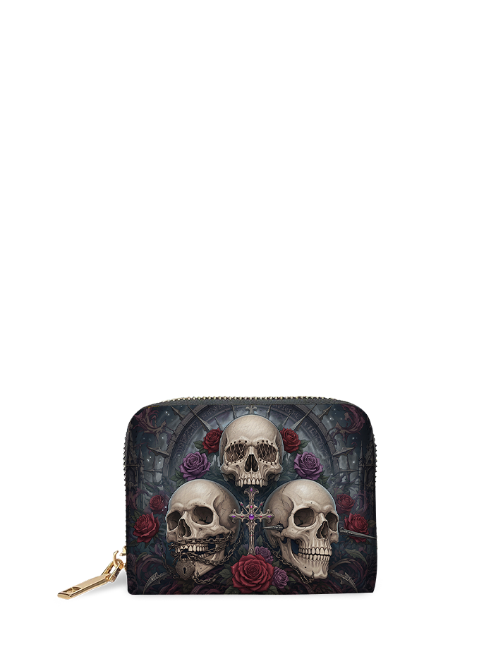 Trinity Skulls Mini Wallet
