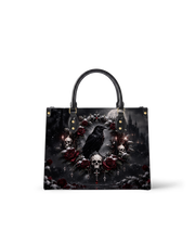 Death Wreath Leather Handbag