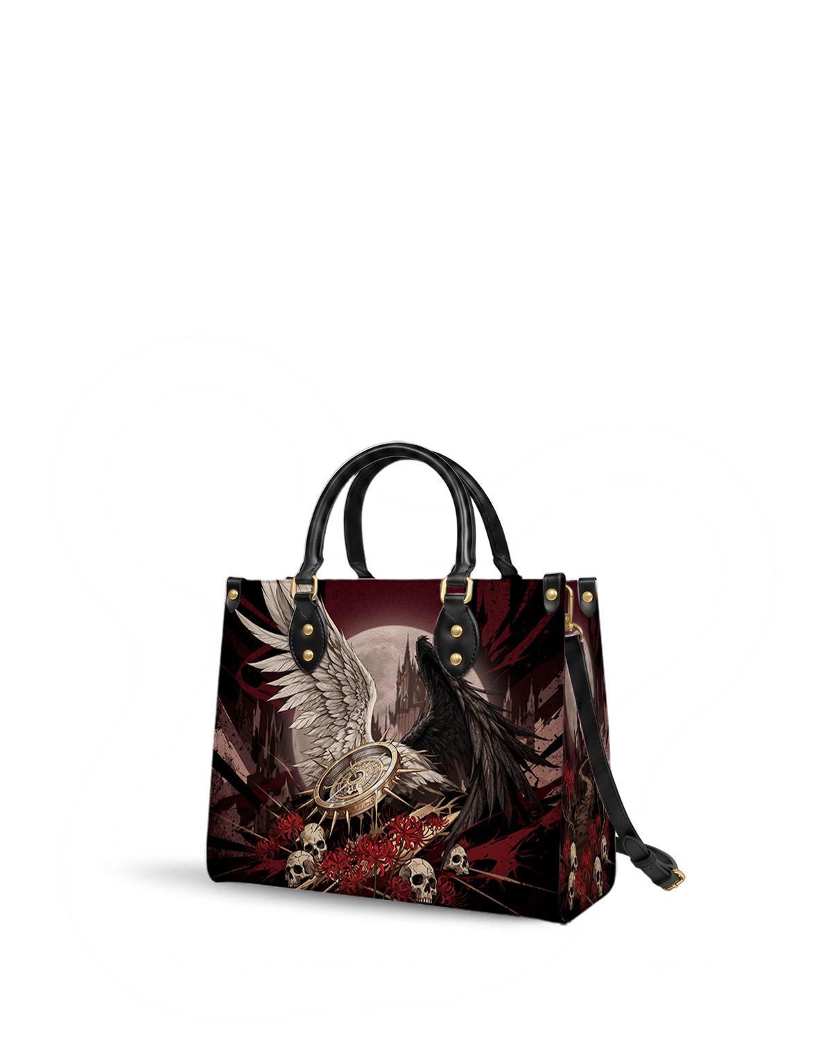 Fallen Spider Lily Leather Handbag