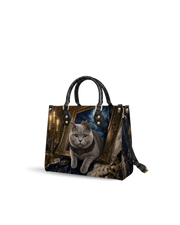Ornate Burst Leather Handbag