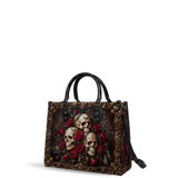 Ashen Bone Leather Handbag