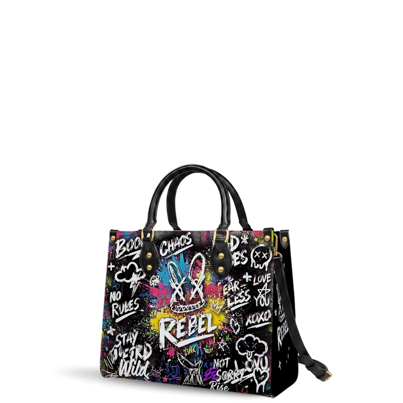 DIY "Paint-Your-Own" Rebel Bunny Bag (Paints Not Included) Leather Handbag