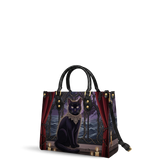 Candlelight Cat Leather Handbag