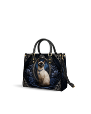 Regal Brocade Leather Handbag