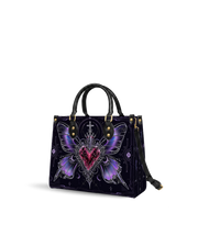 Sacred Heart Butterfly Leather Handbag