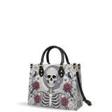Bone Scroll Leather Handbag