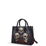 Trinity Skulls Leather Handbag