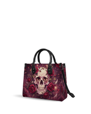 Bone Rose Leather Handbag