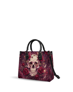 Bone Rose Leather Handbag
