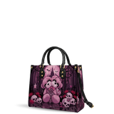 Crimson Moon Bear Leather Handbag