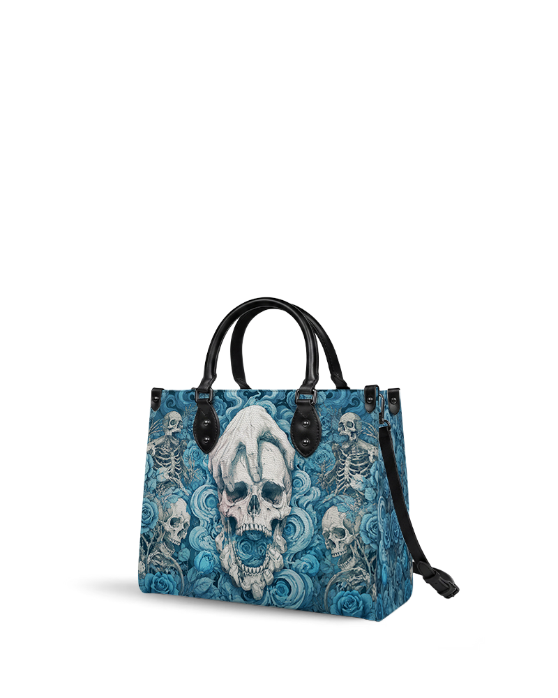 Bones Hold Leather Handbag