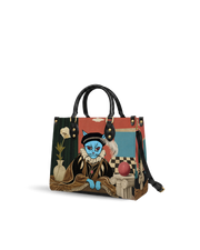 Noble Feline Leather Handbag