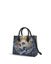 Horned Skull Leather Handbag