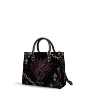 Web of Devotion Leather Handbag