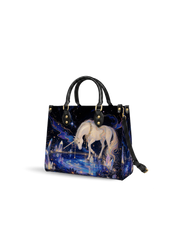 Crystal Veil Leather Handbag