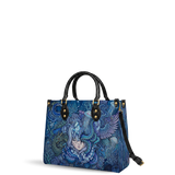 Oceanic Dreamscape Leather Handbag
