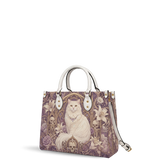 White Peacock Leather Handbag