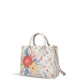 Hibiscus Breeze Leather Handbag