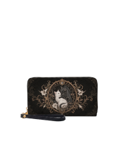 Dual Feline Long Zip Wallet