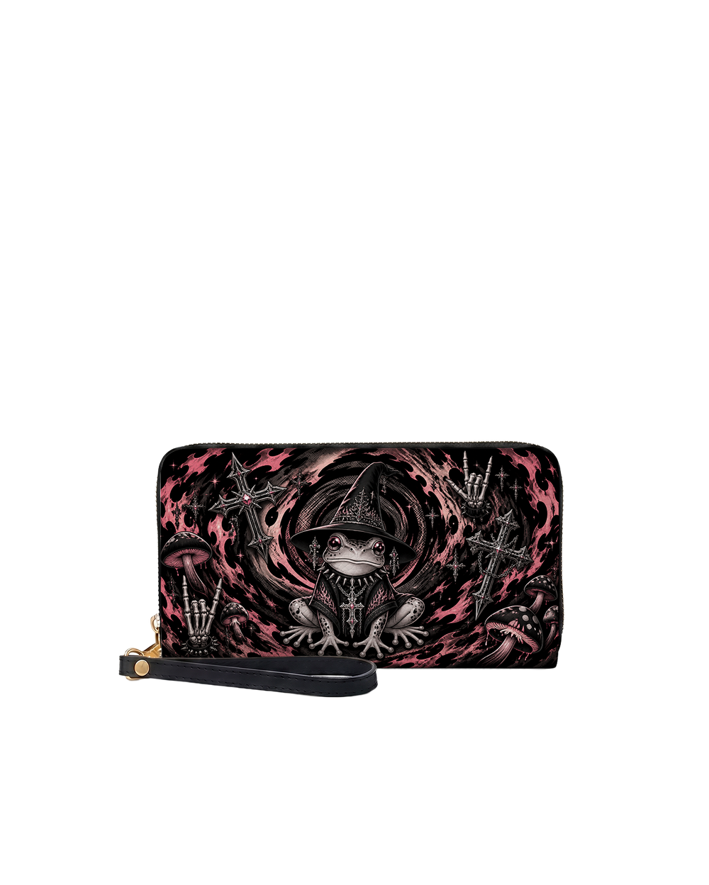 Gloom Toad Long Zip Wallet