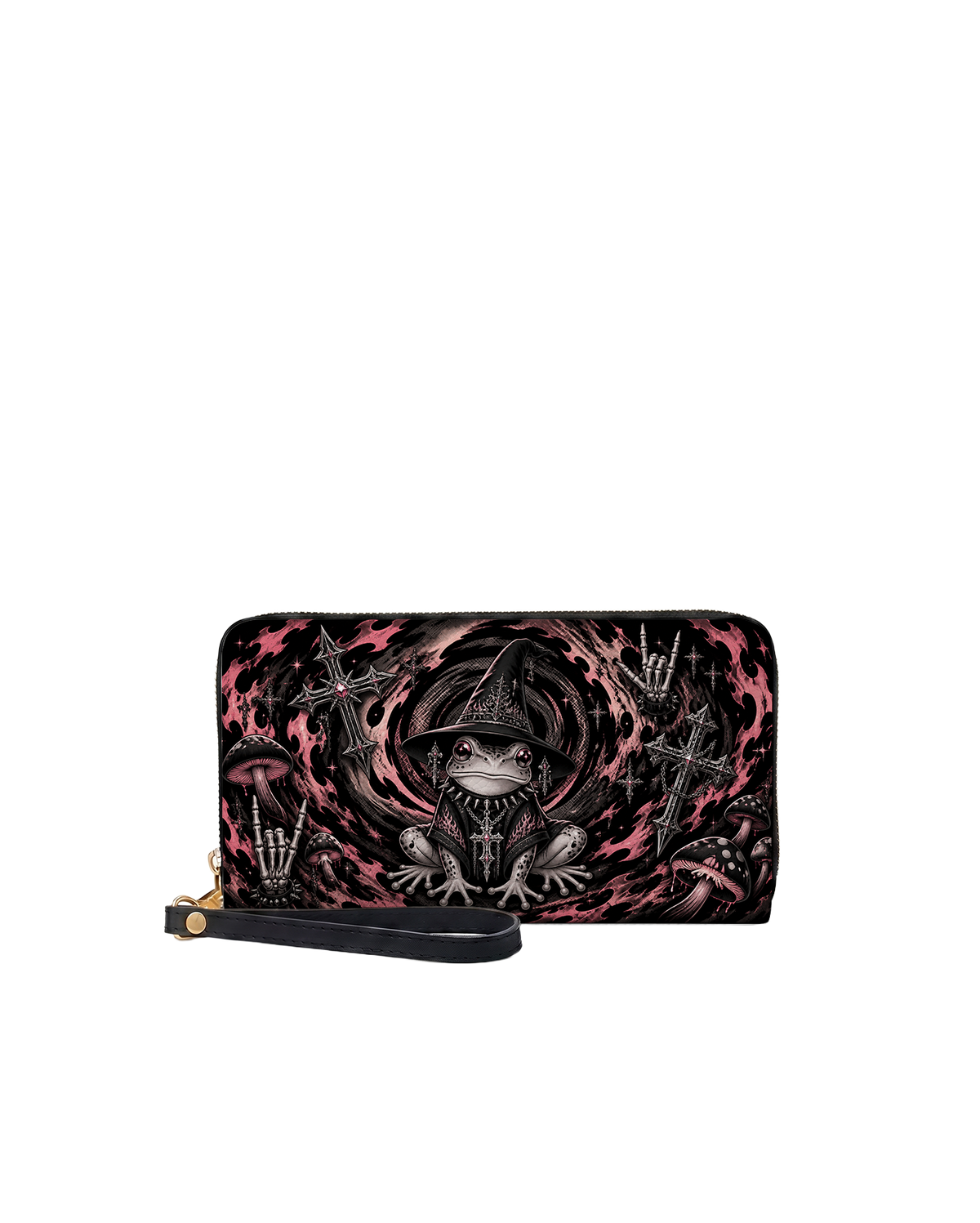 Gloom Toad Long Zip Wallet