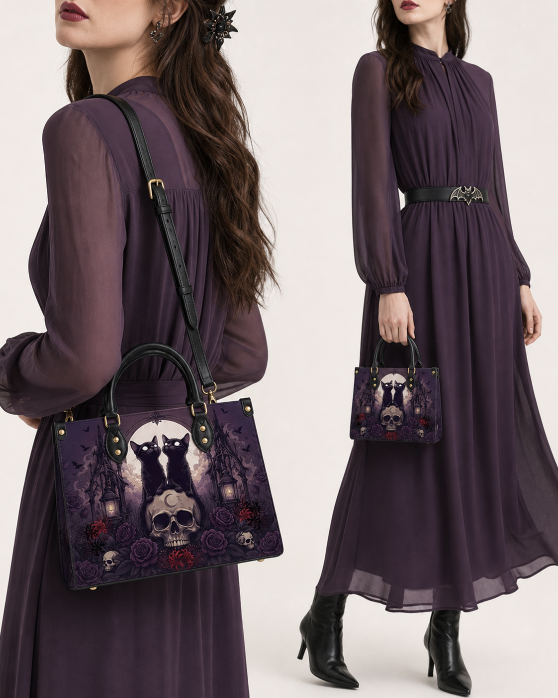 Twin Spirits Luna Leather Handbag