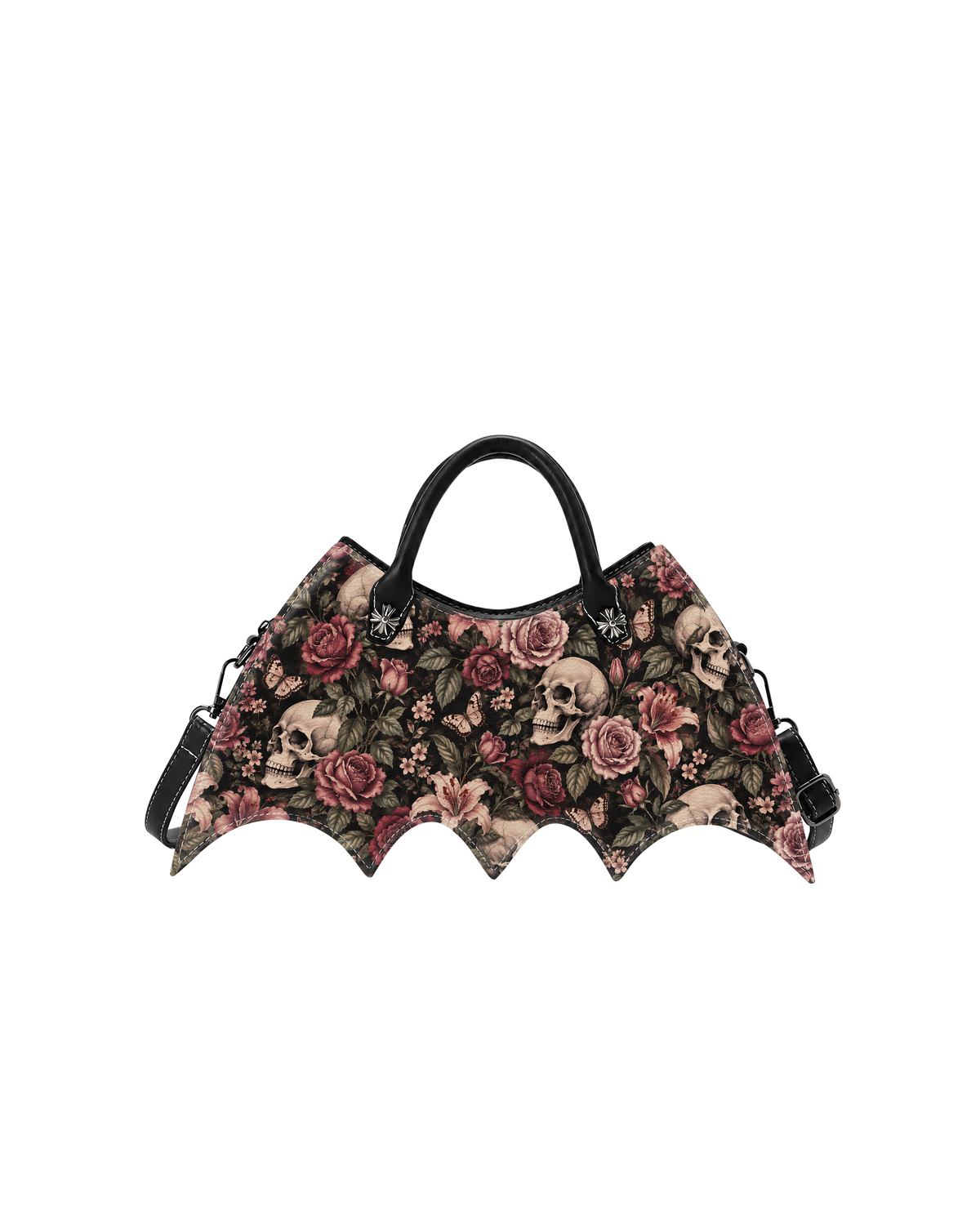 Floral Remains Bat Wing Bag