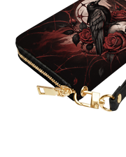 Raven's Bone Long Zip Wallet